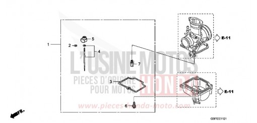 CARBURETOR O.P. KIT CR85RB7 de 2007